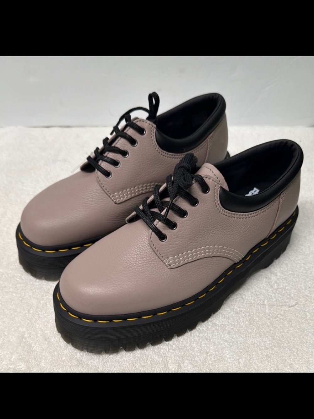 Dr.‎ Martens Tan Quad Platform Loafers Size 10
